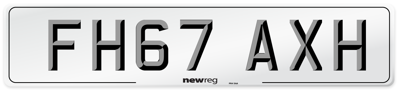 FH67 AXH Number Plate from New Reg